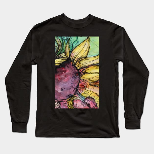 Sunflower Long Sleeve T-Shirt by Twisted Shaman